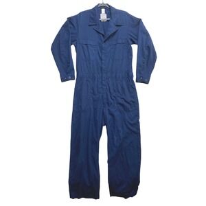 Military Coveralls Mens 44R Blue Shipboard Utility Jumpsuit Tennier Industries